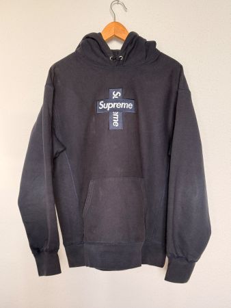 Pull Supreme Cross Box Logo Navy - Taille L en bon état!
