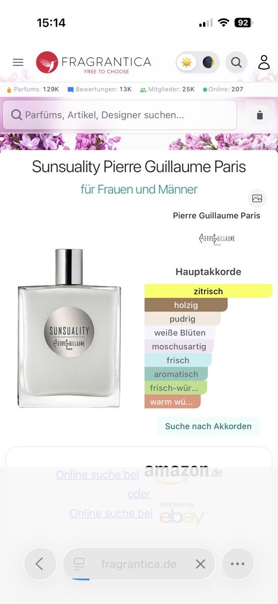 Profumi & Eau de Toilette: Pierre Guillaume Sunsalitity,2 ml – Usato da Sursee venduto da nst_czk2 1