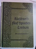 antikes Buch Kürschner's Fünf Sprachen-Lexikon