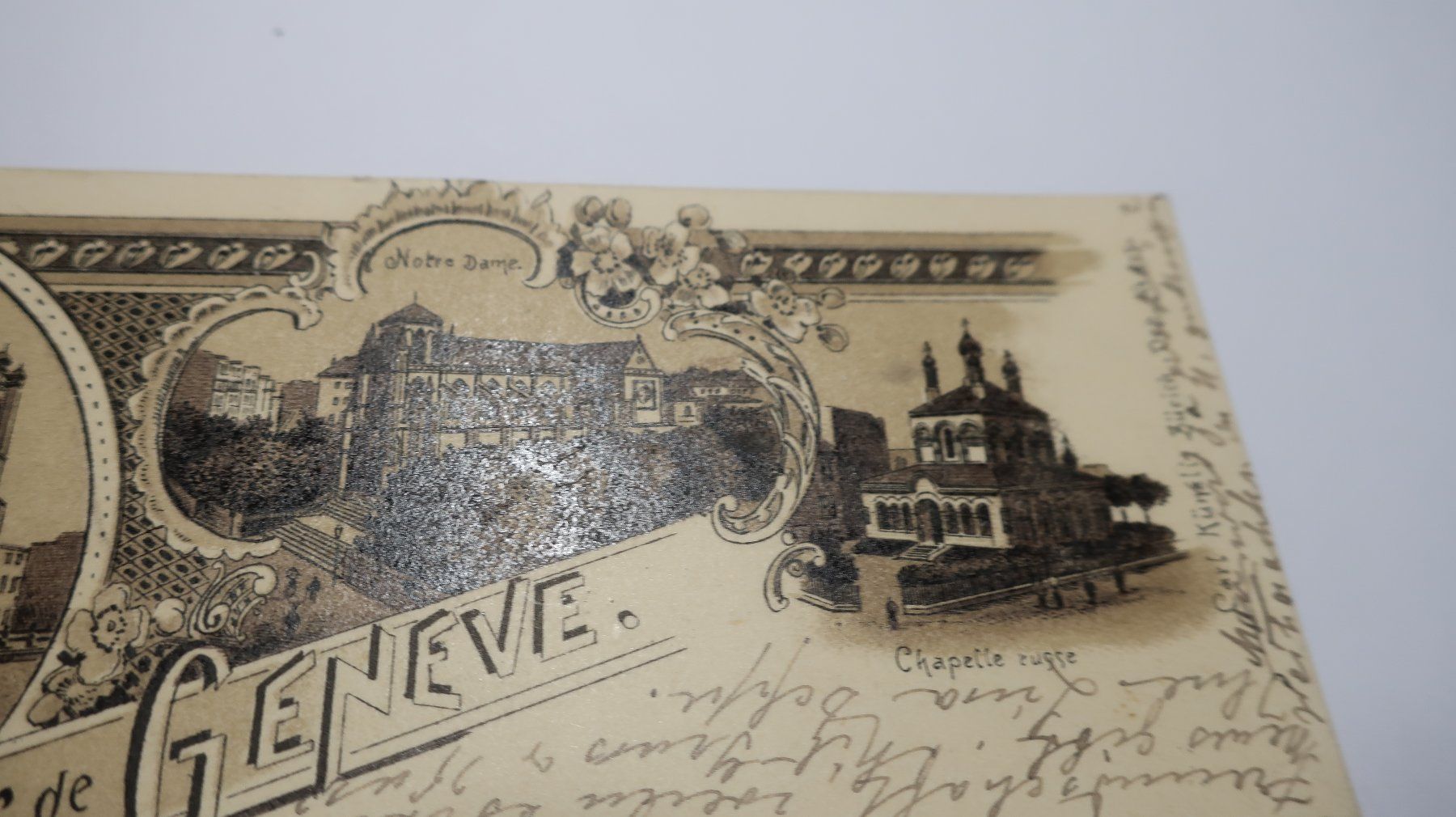 Ansichtskarten: Souvenir de Genève  1899 – Gebraucht aus Cormoret von Pascalll2001 3