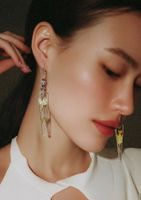 Granat, Swarovski, echte Blumenblühten Ohrringe NEU