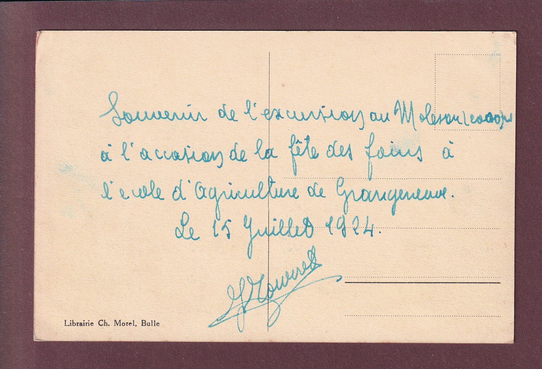 Cartoline postali: LES CLES - Moléson - 1924 – Usato da Pully venduto da nicecards 1