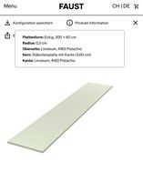 Faust Linoleum Tischplatte Pistache