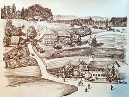 Original Lithographie von René Bürki