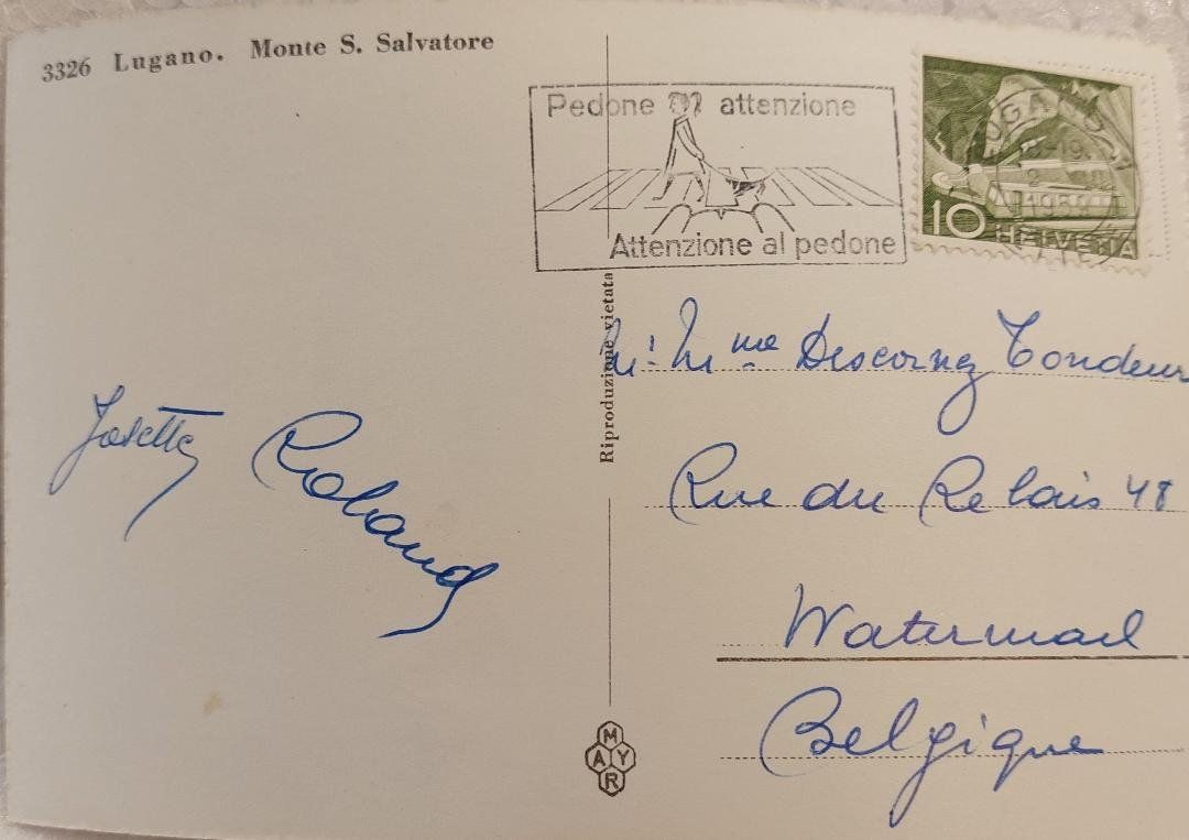 Cartoline postali: LUGANO   -   Mte San Salvatore - 1959 – Usato da Delémont venduto da Domdom1 1