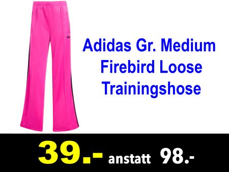 🔴  Adidas Gr. M Firebird Loose Fit Trainingshose /146B