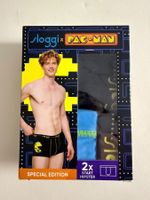 SLOGGI, Boxershorts, Pac-Man, Gr.XXL, 2 Stück Schwarz/Blau