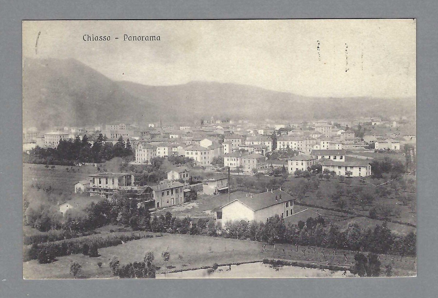 Cartoline postali: 1911, CHIASSO, PANORAMA – Usato da Pura venduto da ulisse1957