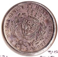 KÖNIG CARLO FELICE 5 LIRE 1830 GENOVA SELTEN HOCH KW !!!!!!!