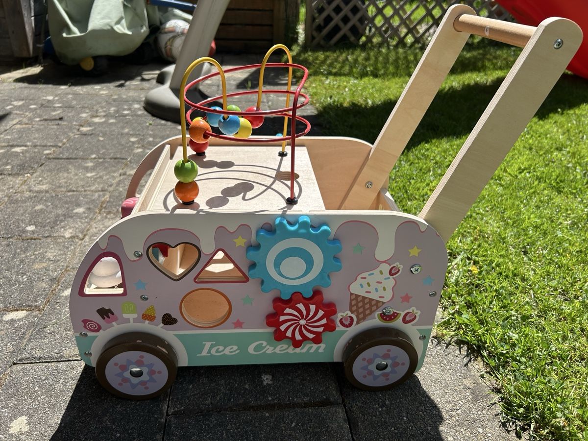 Veicoli per bambini: Lauflern Eiswagen aus Holz  – Usato da Langnau am Albis venduto da Elli2013