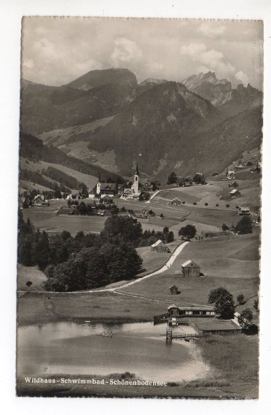 Cartoline postali: WILDHAUS Schwimmbad Schönenbodensee – Usato da Jona venduto da philajona