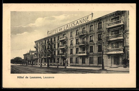 Cartoline postali: AK Lausanne, Hotel de Lausanne – Usato da Berlin venduto da bartko-reher