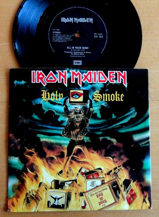 SI IRON MAIDEN holy smoke EM153 UK 1990 HEAVY pur und rar (Gebraucht ...
