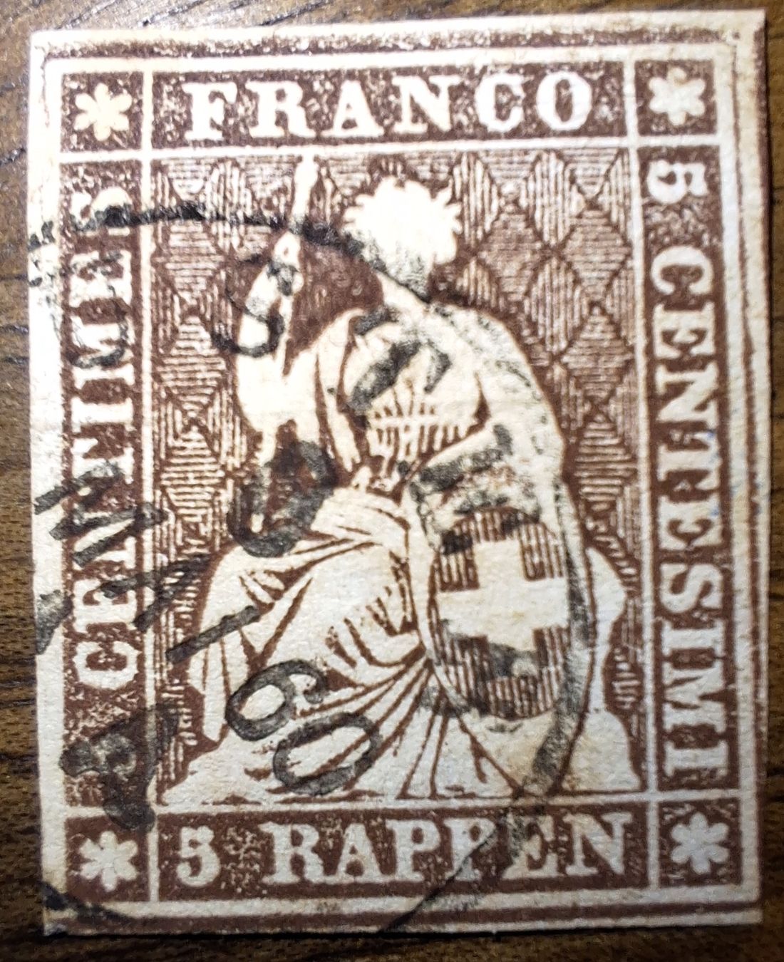 Alle Briefmarken: Strubel 22G Kat. 40.- – Gebraucht aus Balgach von SIMEON27