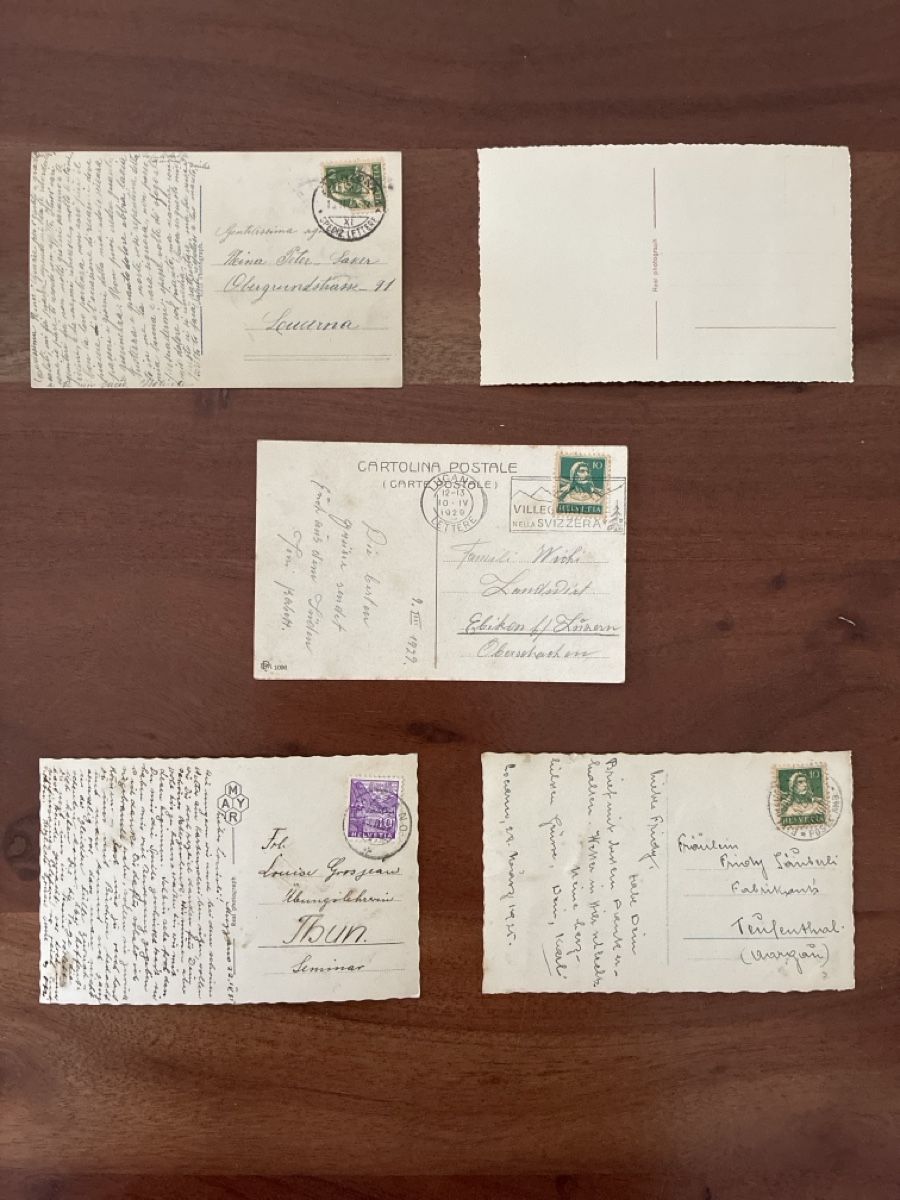 Cartoline postali: 10 Ansichtskarten Schweiz diverse vom Ticino 1 – Usato da Oftringen venduto da Cla.vD.74 1