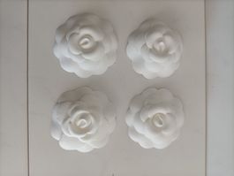 4x camélia papier Chanel Ø 7cm