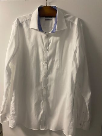 Herren Langarmhemd weiss, Gr XXL