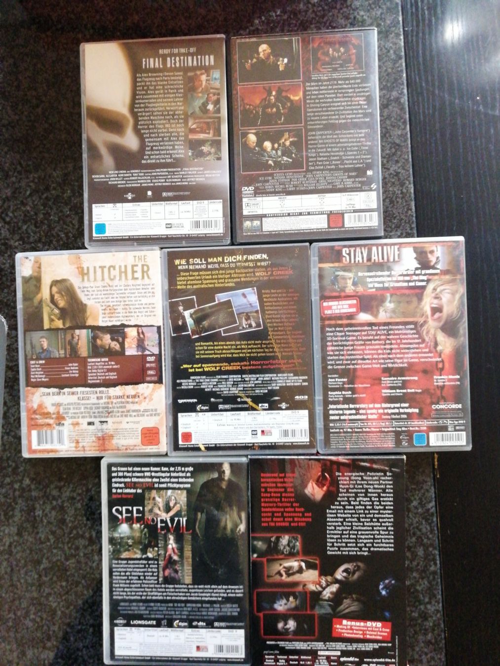 Alle DVDs: 7 Horror DVDs - Nervenkitzel garantiert! – Gebraucht aus Utzigen von Walkuere94 1
