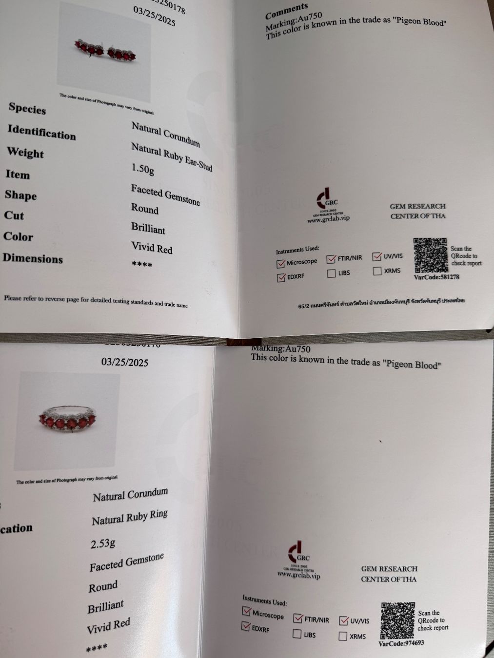 Anelli: Rubin Ring mit Ohrstecker Diamanten/Gold – Nuovo e nell'imballaggio originale da Sarnen venduto da Yingsperlen1 4