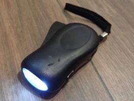 Lampe dynamo  noir fonctionnel