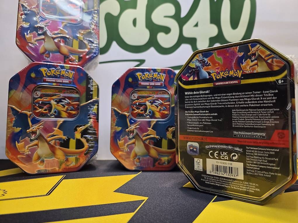 Pokémon Carte collezionabili: Pokemon Mega Glurak Y ex Tin-Box – Usato da Zwingen venduto da Cards4U