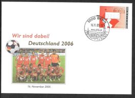 Sonderbrief Fussball WM 2006 Schweiz dabei Bern 16.11.2005