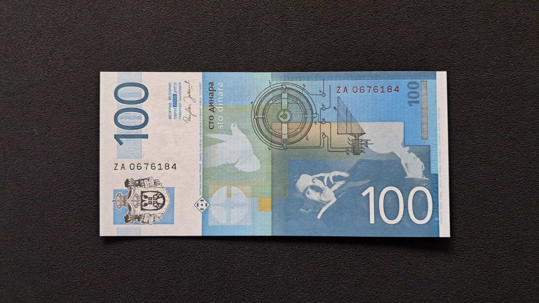 Banconote: Serbien  100 Dinara 2006 Unc – Nuovo e nell'imballaggio originale da Lufingen venduto da E-Auktion 1
