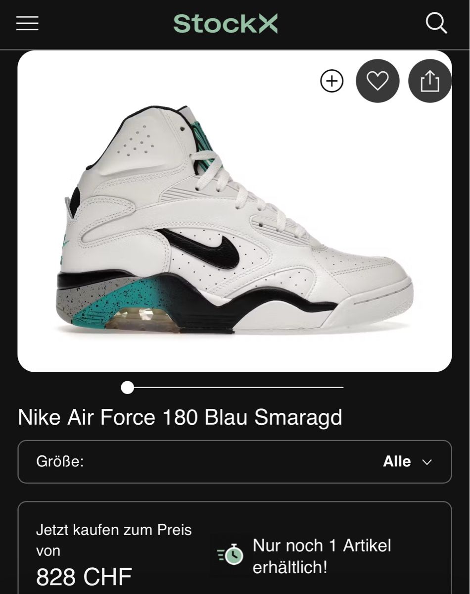 Nike Scarpe da uomo: Nike Air Force 180 Blau Smaragd gr42.5 – Difettoso da Fislisbach venduto da PR-Trade 3