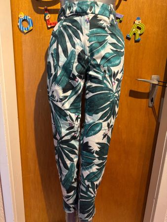 H&M Hose Sommerhose H&M Chino Hose Weiss Grün Gr XS