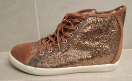 Gefütterte Esprit Glitzer-Sneaker – Warm, stylish & wie neu!