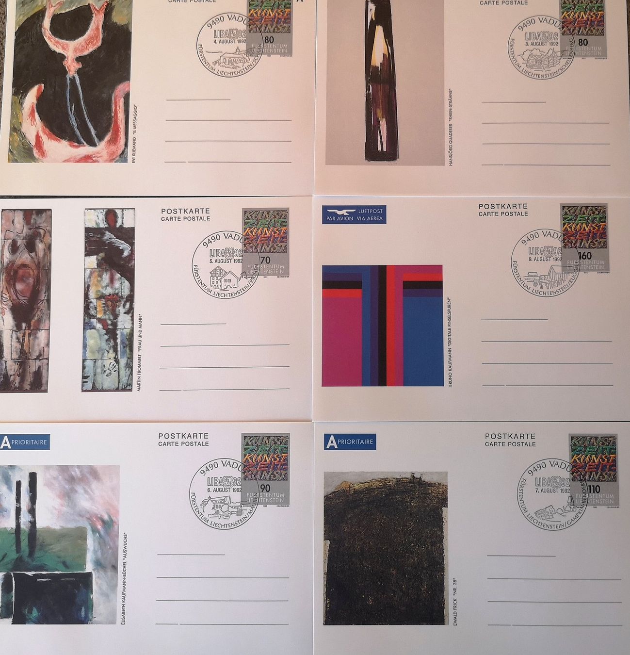Alle Briefmarken: Liechtenstein Briefmarken Postkarten – Gebraucht aus Sevelen von hei_dn6l 2