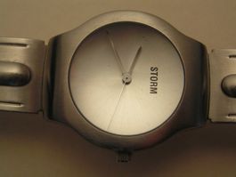 Original Storm London Uhr Nuclear lazer Silver 02253