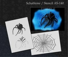 SALE => Step by Step Airbrush-Schablone Spinne