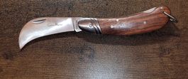 Coltello lama falcetto per giardinieri tascabile