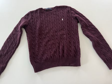 Gut erhaltener Ralph Lauren Strickpullover, bordeauxrot S