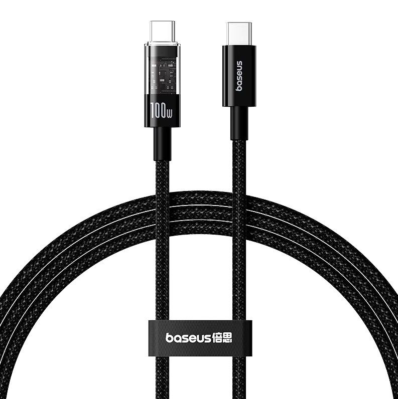 Baseus Cavi: Baseus 100W USB-C Ladekabel Transparent Schnellladekabel – Nuovo e nell'imballaggio originale da Romanshorn venduto da pfimex