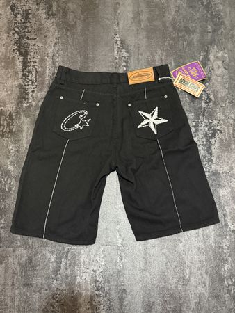 Corteiz Jorts / jeans shorts, brandneu, grösse M, schwarz