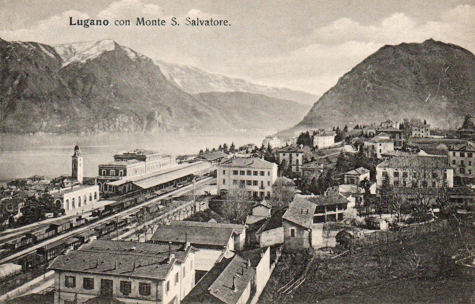 Cartoline postali: Lugano con Monte S.Salvatore – Usato da Melano venduto da pisonsdro