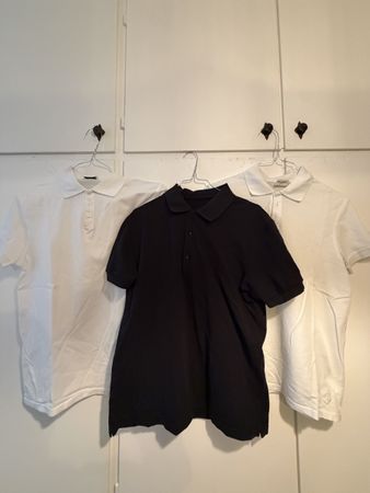 Set di 3 Polo Saint Laurent bianca taglia M cotone 