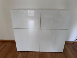 Sideboard Bestä weiss von Ikea in Lackoptik