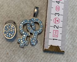 Anhängerset Silber Swarovski Swarovskisteine