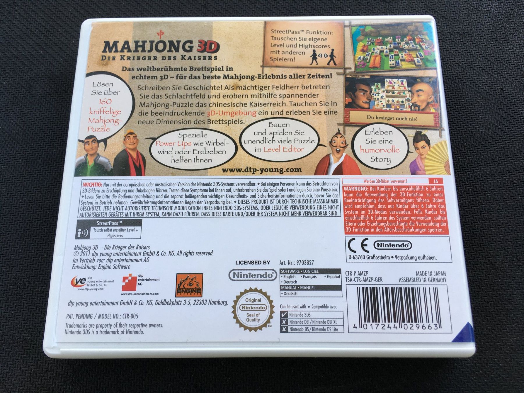 Nintendo Giochi: Mahjong 3D - Nintendo 3DS – Usato da St.Gallen venduto da sjosjo 1