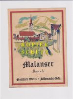 Etikette - Malanser Beerli /bd