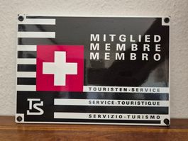 Emailschild Schweiz Mitglied Touristen Service Emaille Retro