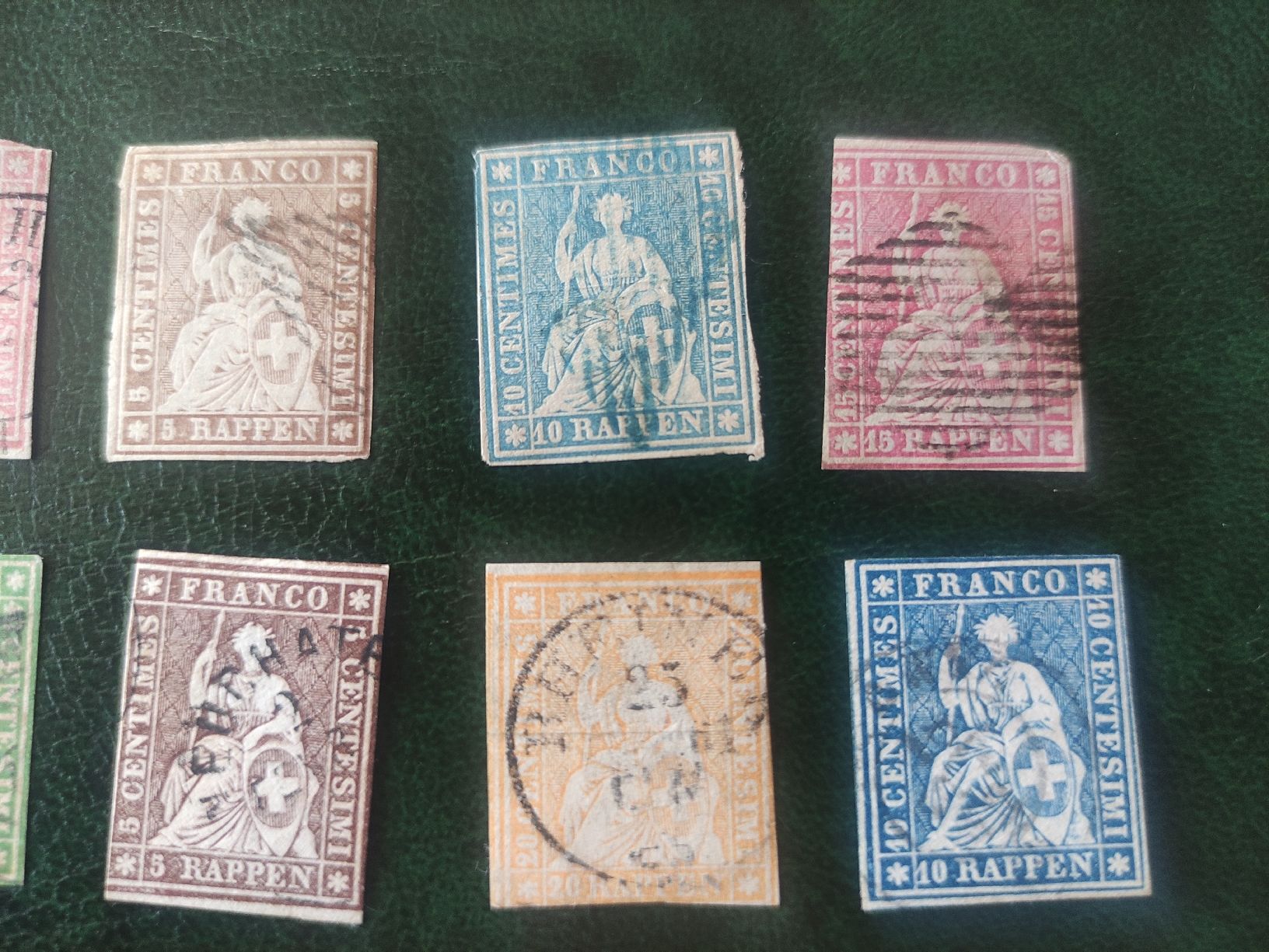 Tutti i francobolli: 10x Strubel mit 1Fr und 2Rp – Usato da St. Gallen venduto da Pintador 3