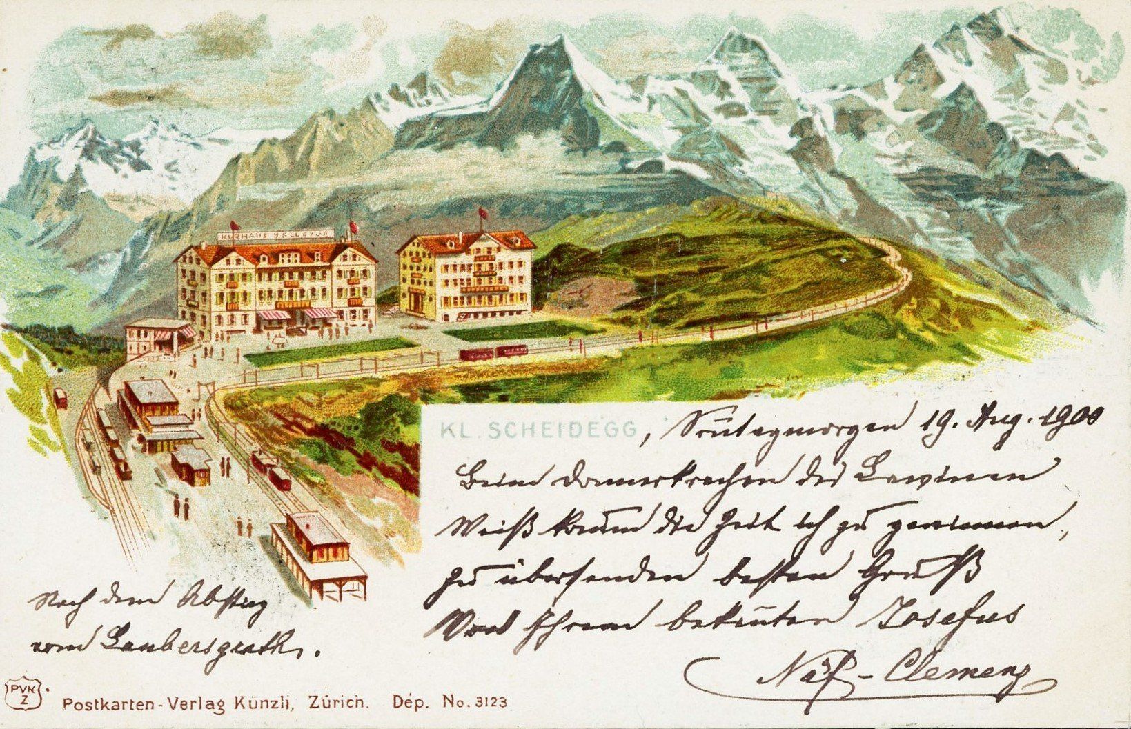 Cartoline postali: ab 1899: Lot mit 15 Ansichtskarte Schweiz, dabei Lithos – Usato da Basel venduto da Strubelibs 4