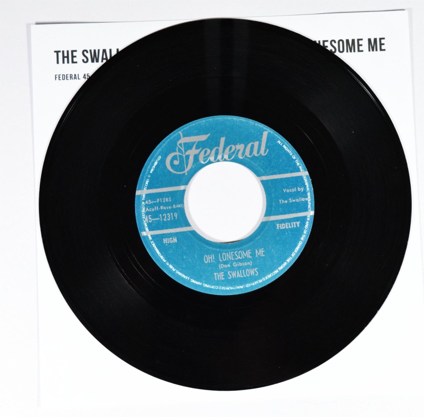 Dischi in vinile: Single: THE SWALLOWS - Oh! Lonesome Me – Usato da Frenkendorf venduto da Yard-Sale-2000 1