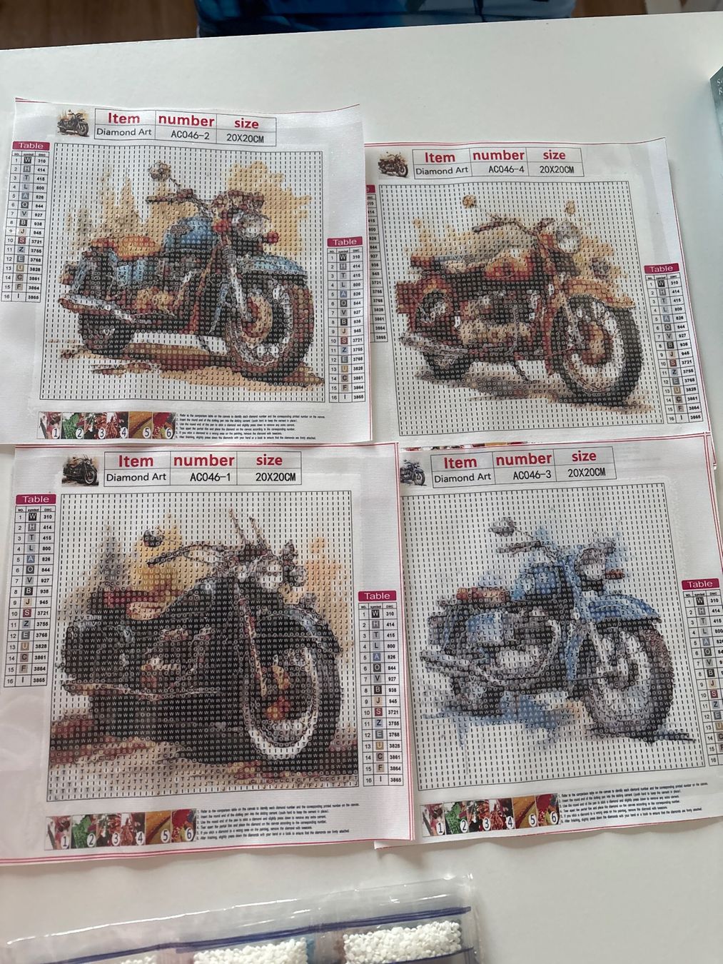 Kit bricolage: 4x Motorrad Diamond Paiting – Nuovo (secondo la descrizione) da Amriswil venduto da SCHLOSSGEISTLI