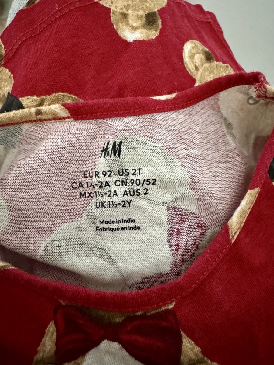 Vestiti & Gonne: H&M Kleid, Gr. 92, Teddy Bär Muster – Usato da Jegenstorf venduto da Chante8 2