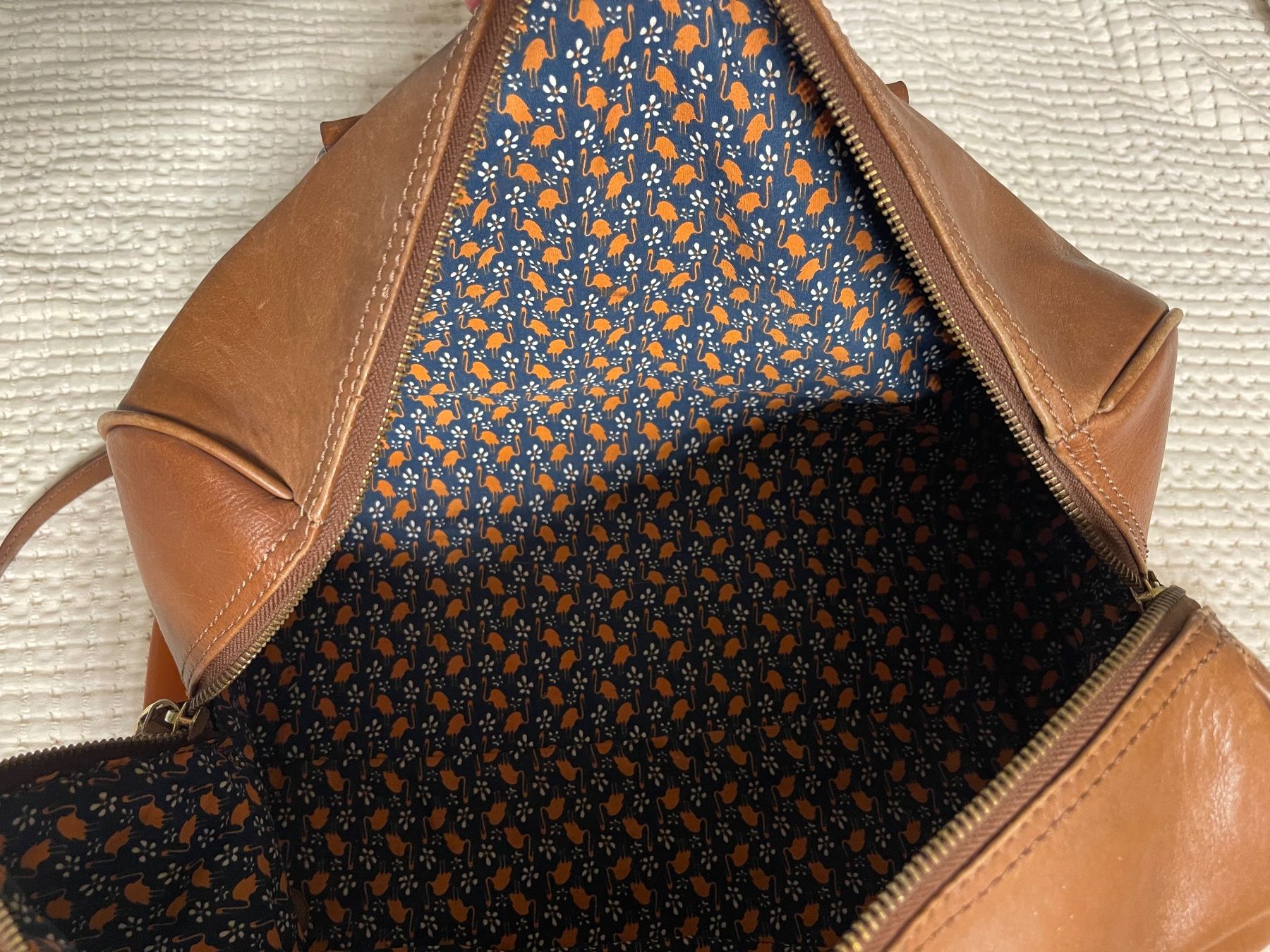 Mango Borse da donna: Mango Handtasche Leder braun orange – Usato da Niedergösgen venduto da MacWinder 8